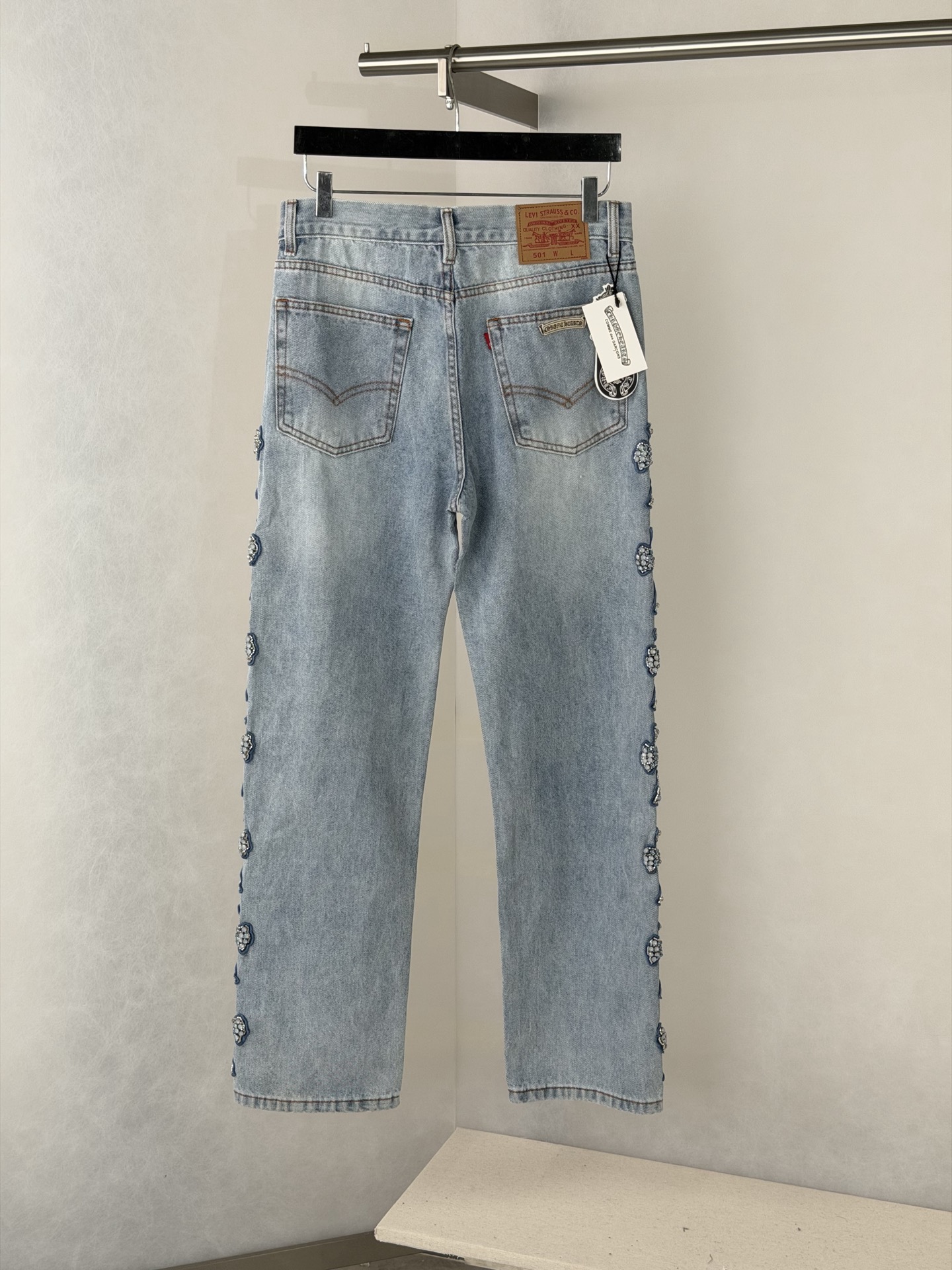 Chrome Hearts Full-Diamond Cross Jeans - Image 11