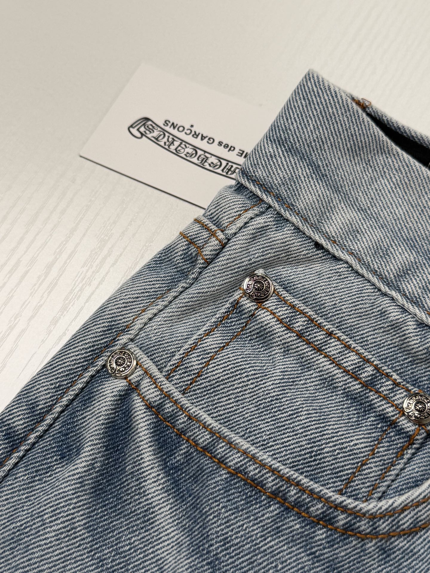 Chrome Hearts Full-Diamond Cross Jeans - Image 6