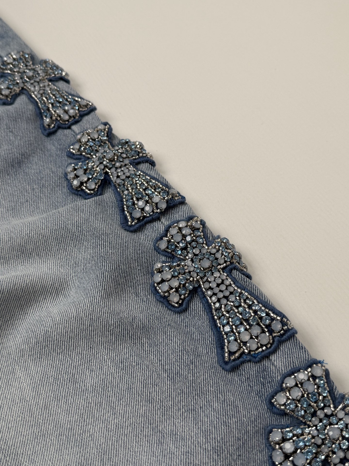Chrome Hearts Full-Diamond Cross Jeans - Image 10