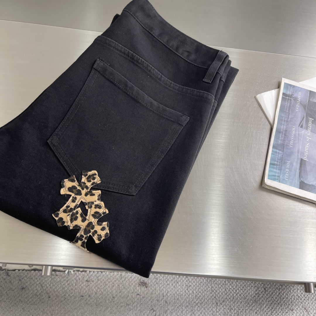 Chrome Hearts Cross Leopard-Print Jeans - Image 3