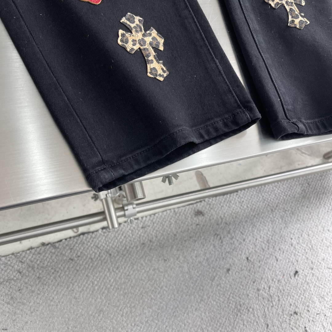 Chrome Hearts Cross Leopard-Print Jeans - Image 8